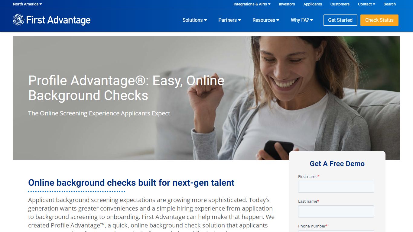 Applicant and Employee Background Checks | First Advantage - North America